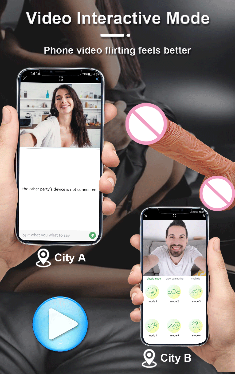 Lovesecret Premium – LS04 – Realistic Vibrator with Big Balls – App-Controlled - Up & Down / Heated / Thrusting / Shaking Modes – Flesh Color