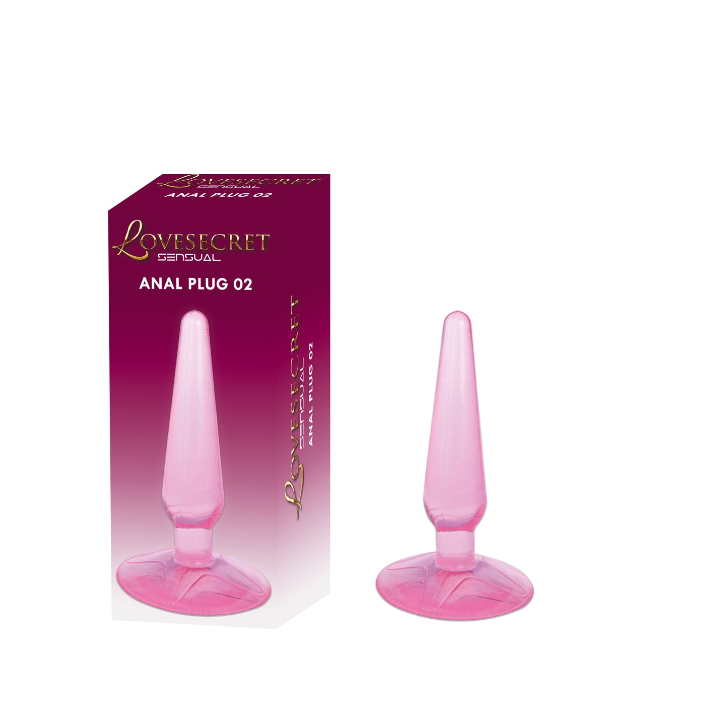 Lovesecret Sensual - LS28 - Anal Plug 02 Pink - Suction Cup - 11 Cm / 4,3 Inch