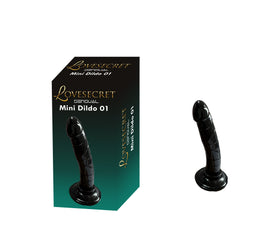 LoveSecret Sensual – LS30 - Mini Dildo 01 Black - Realistic Dildo Suction Cup 14 Cm / 5.5 Inch