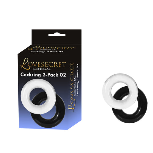 LoveSecret Sensual – LS36 – Cockring 2-Pack 02 (Clear & Black)