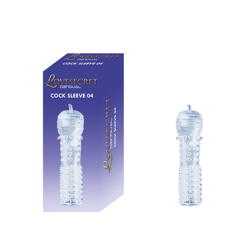 Lovesecret Sensual - LS40 - Cock Sleeve 04 - Clear Penis Sleeve Ribbed - Length 12,5 CM/ 4.9 Inch
