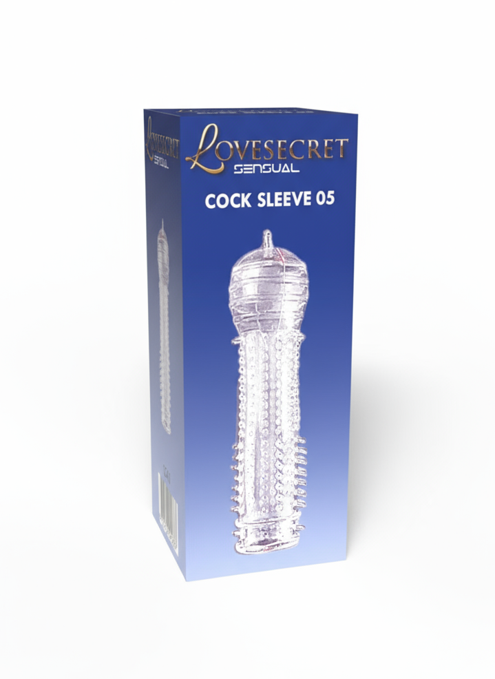 Lovesecret Sensual - LS41 - Cock Sleeve 05 - Clear Penis Sleeve Ribbed - Length 12,5 CM/ 4.9 Inch