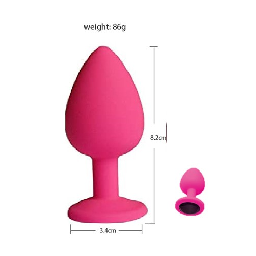 Power Escorts - BR134 - Silicone Butt Plug - Pink - 3 Pack - 6 Colours