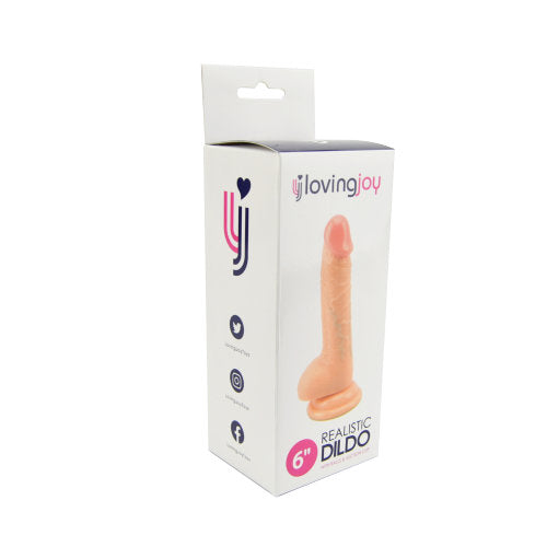 Loving Joy Realistic Dildo with Balls and Suction Cup 6 inch - n10432