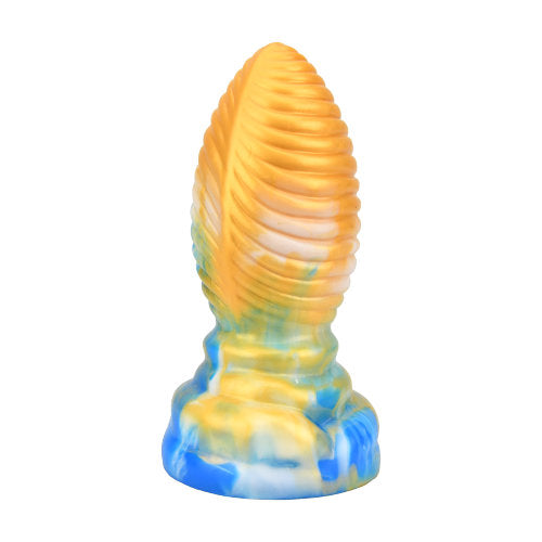 XXLTOYS Dragon Egg Dildo - N11769- Multi Colour Dildo Gold / Blue / White Dildo - Fat Dia - Lenght 16,5 CM