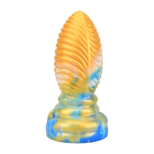 XXLTOYS Dragon Egg Dildo - N11769- Multi Colour Dildo  Gold / Blue / White Dildo - Fat Dia - Lenght  16,5 CM