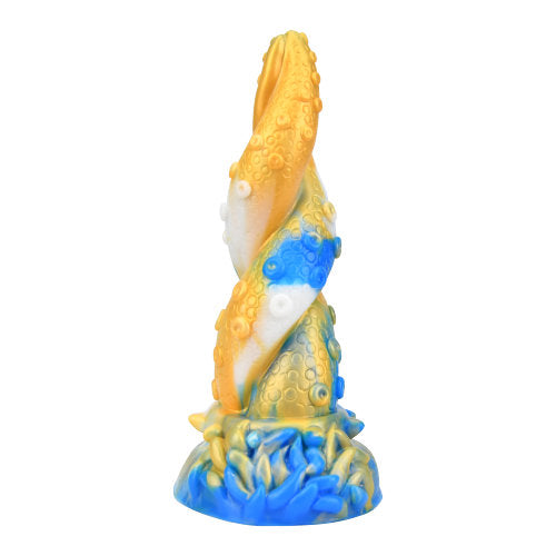 XXLTOYS Tentacle Dildo- N11773 - Multi Colour Dildo  Blue / Gold / White Dildo - Huge Length 19 CM