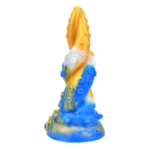 XXLTOYS Tentacle Dildo- N11773 - Multi Colour Dildo  Blue / Gold / White Dildo - Huge Length 19 CM