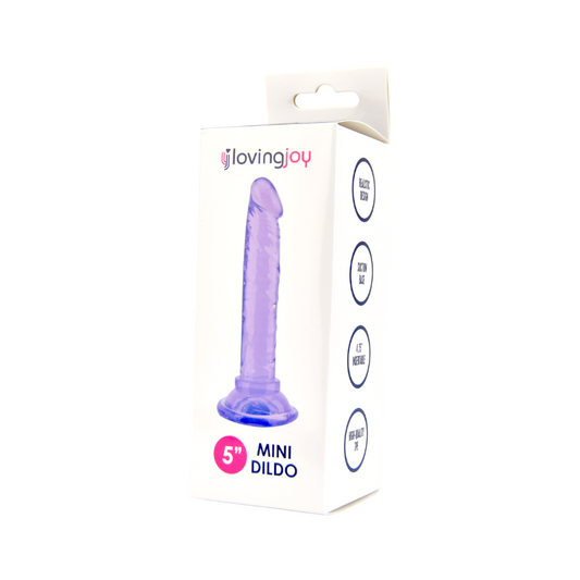 Loving Joy - Realistic Mini Dildo 5 Inch / 12 Cm Insertable Purple - Length 15 CM  dia 2,5 cm - N11937