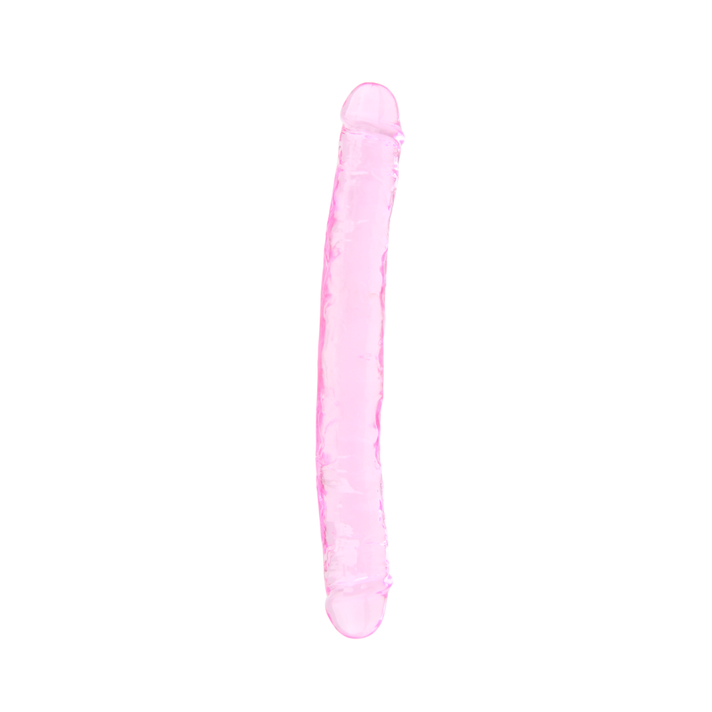 12 Inch Double Dildo Jelly Pink - 30 CM - N11949