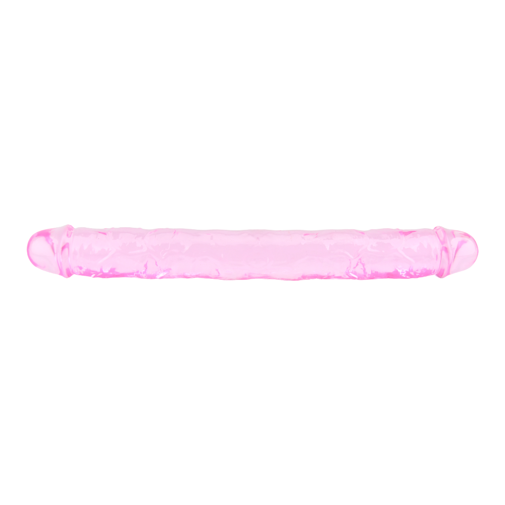 12 Inch Double Dildo Jelly Pink - 30 CM - N11949