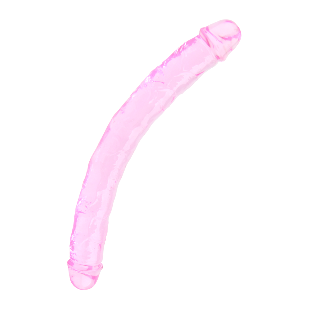 12 Inch Double Dildo Jelly Pink - 30 CM - N11949