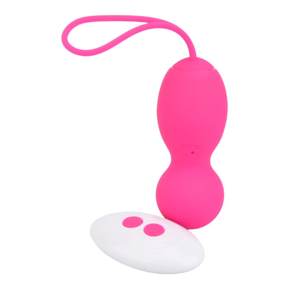 Remote Control Vibrating Kegal Balls - USB - Pink - N12023