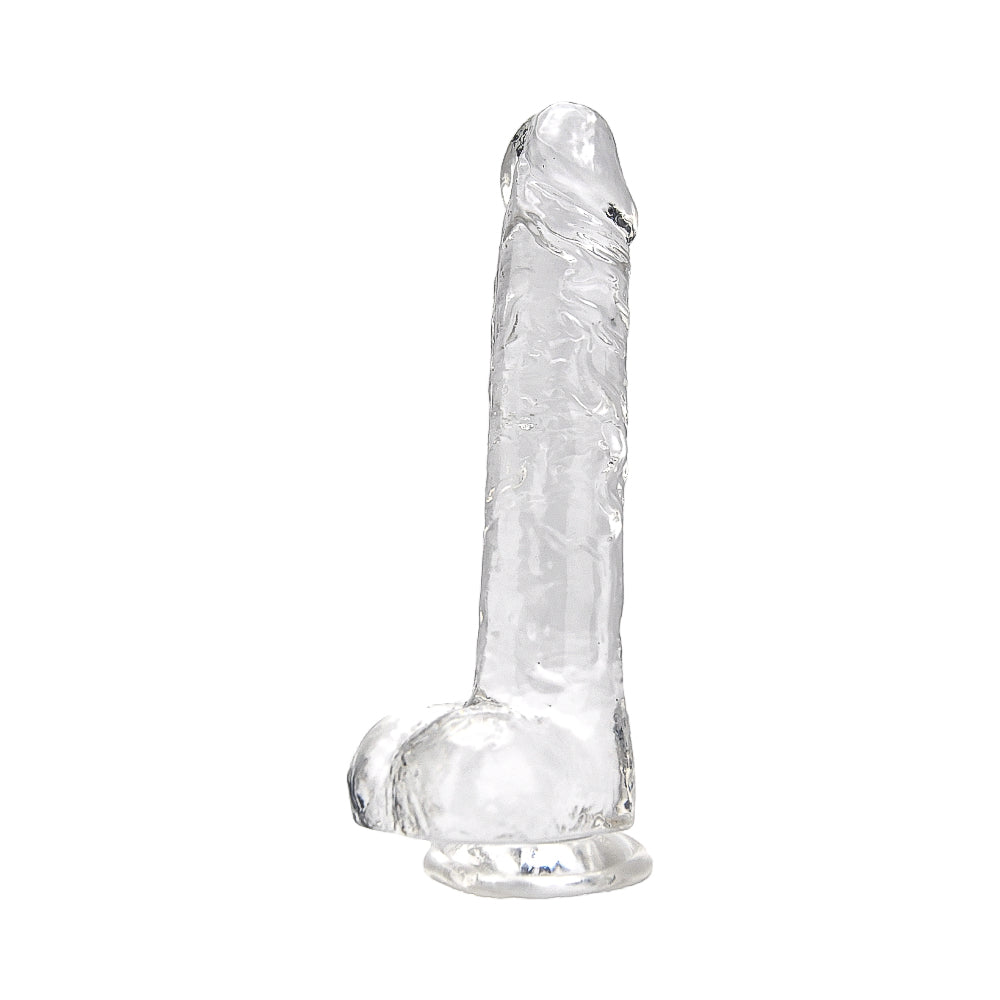 Loving Joy - 8 Inch Insertable Clear Realistic Dildo With Balls - 21,5 CM - N12187