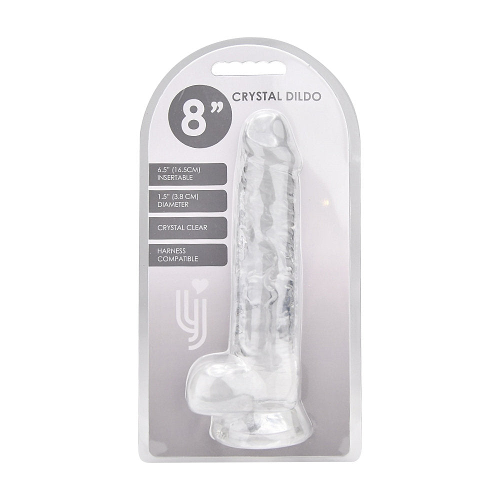 Loving Joy - 8 Inch Insertable Clear Realistic Dildo With Balls - 21,5 CM - N12187