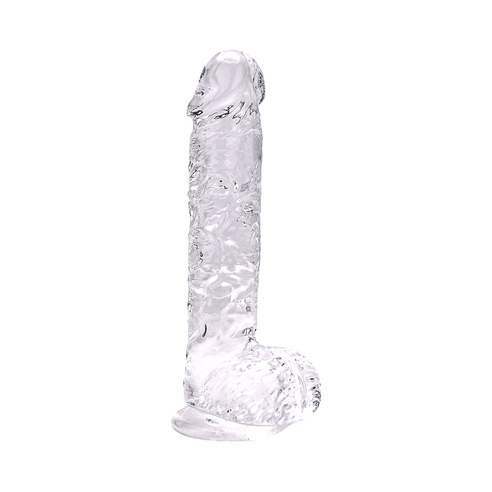 9 Inch Insertable Clear Realistic Dildo With Balls - 24 CM - N12188