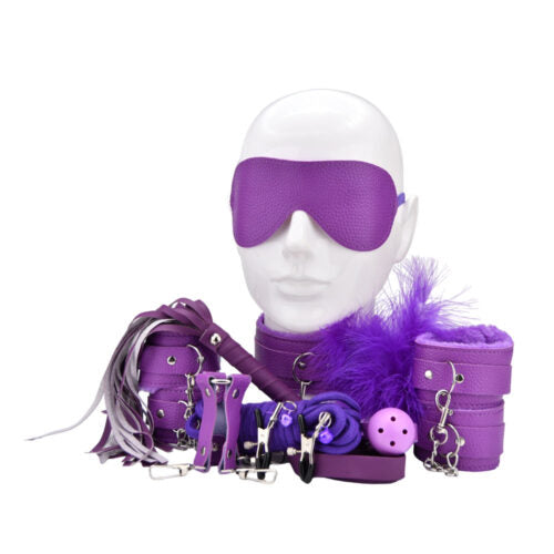 Bondage Box 11 Pcs Purple  - N12279 - BDSM Kit