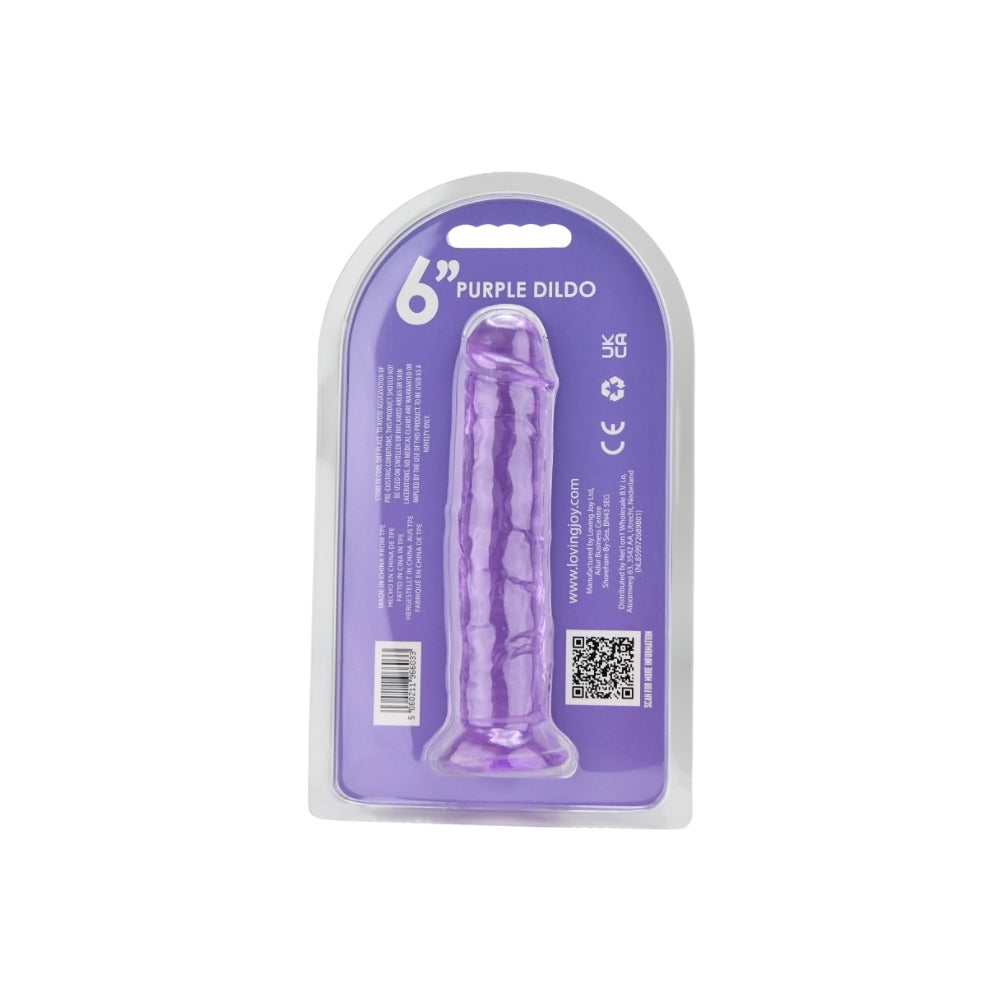 Loving Joy - 6 Inch Suction Cup Realistic Dildo Purple - 18 Cm Strong Blister - N12303