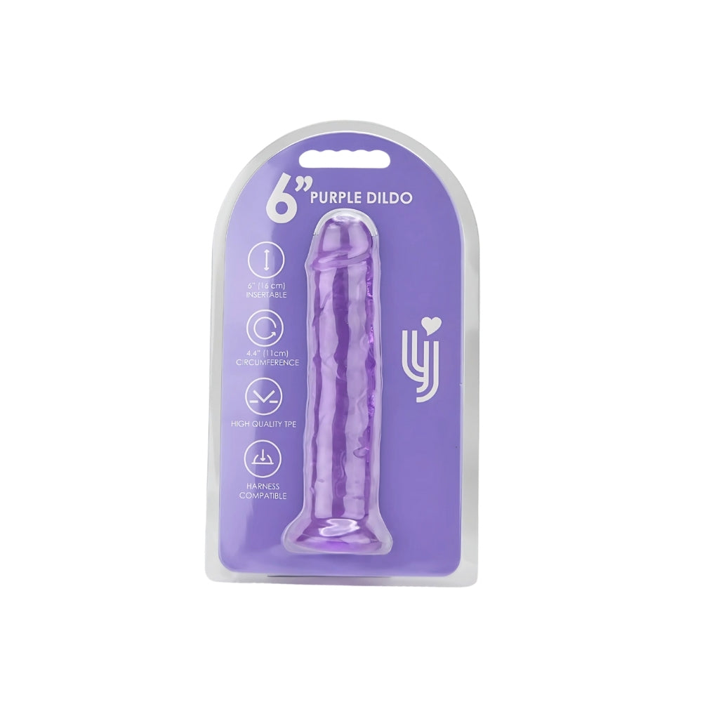Loving Joy - 6 Inch Suction Cup Realistic Dildo Purple - 18 Cm Strong Blister - N12303