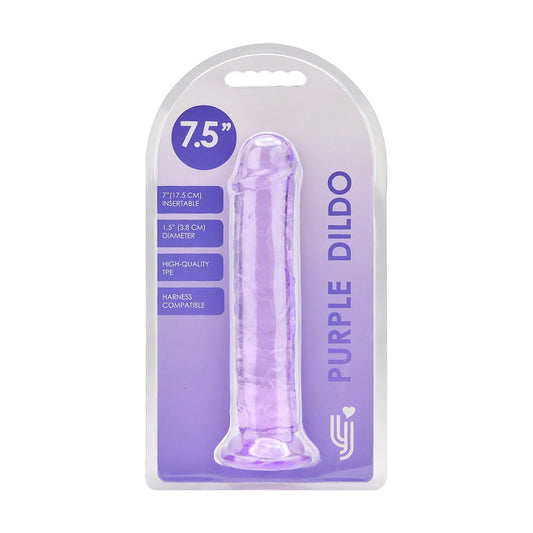 Loving Joy - N12306 - 7.5 Inch Purple Realistic Dildo With Suction Cup - 20 CM