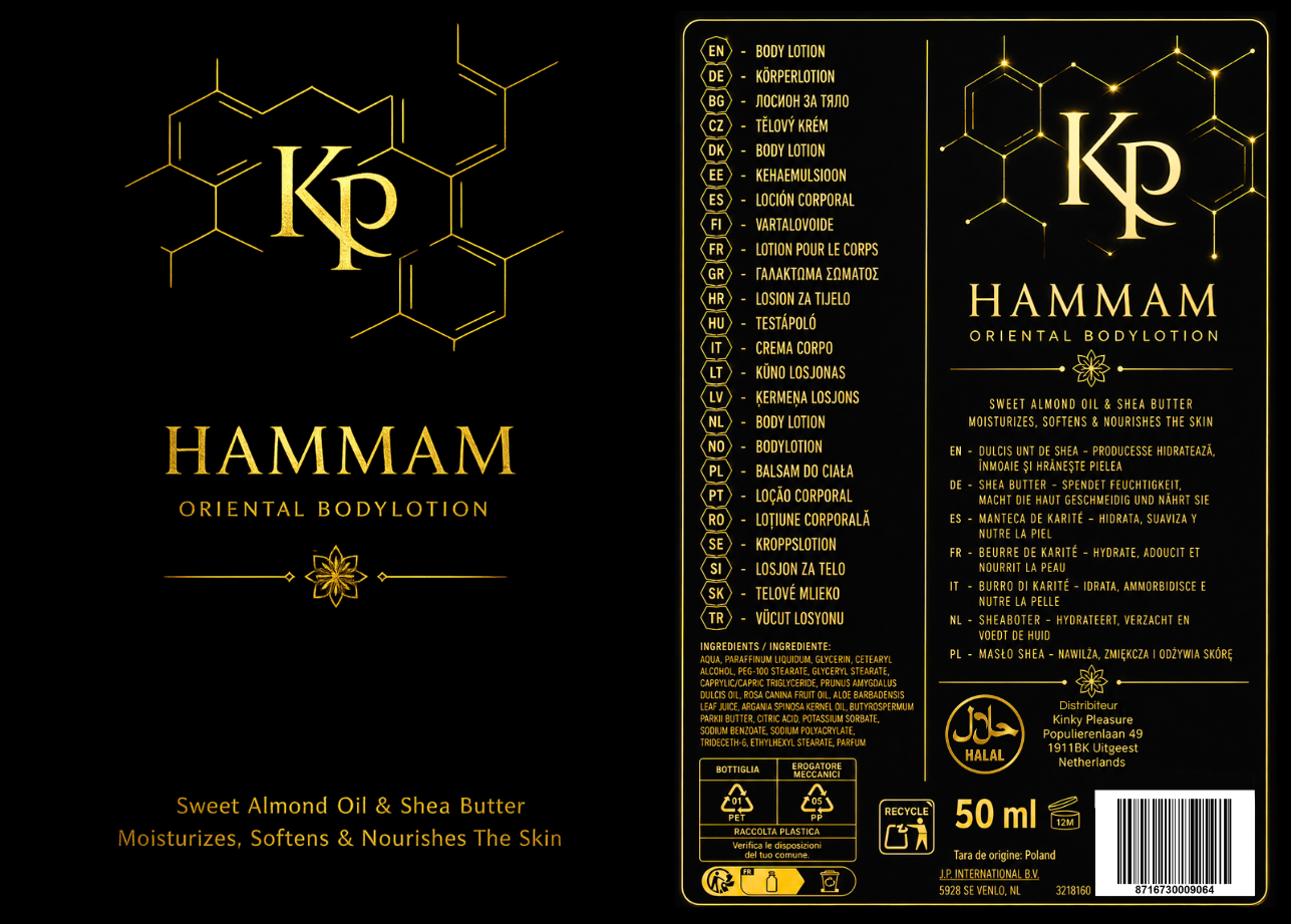 Kinky Pleasure - KPD020 - Hammam Oriental Body Lotion – Sweet Almond Oil & Shea Butter – Massage Lotion – 50ml