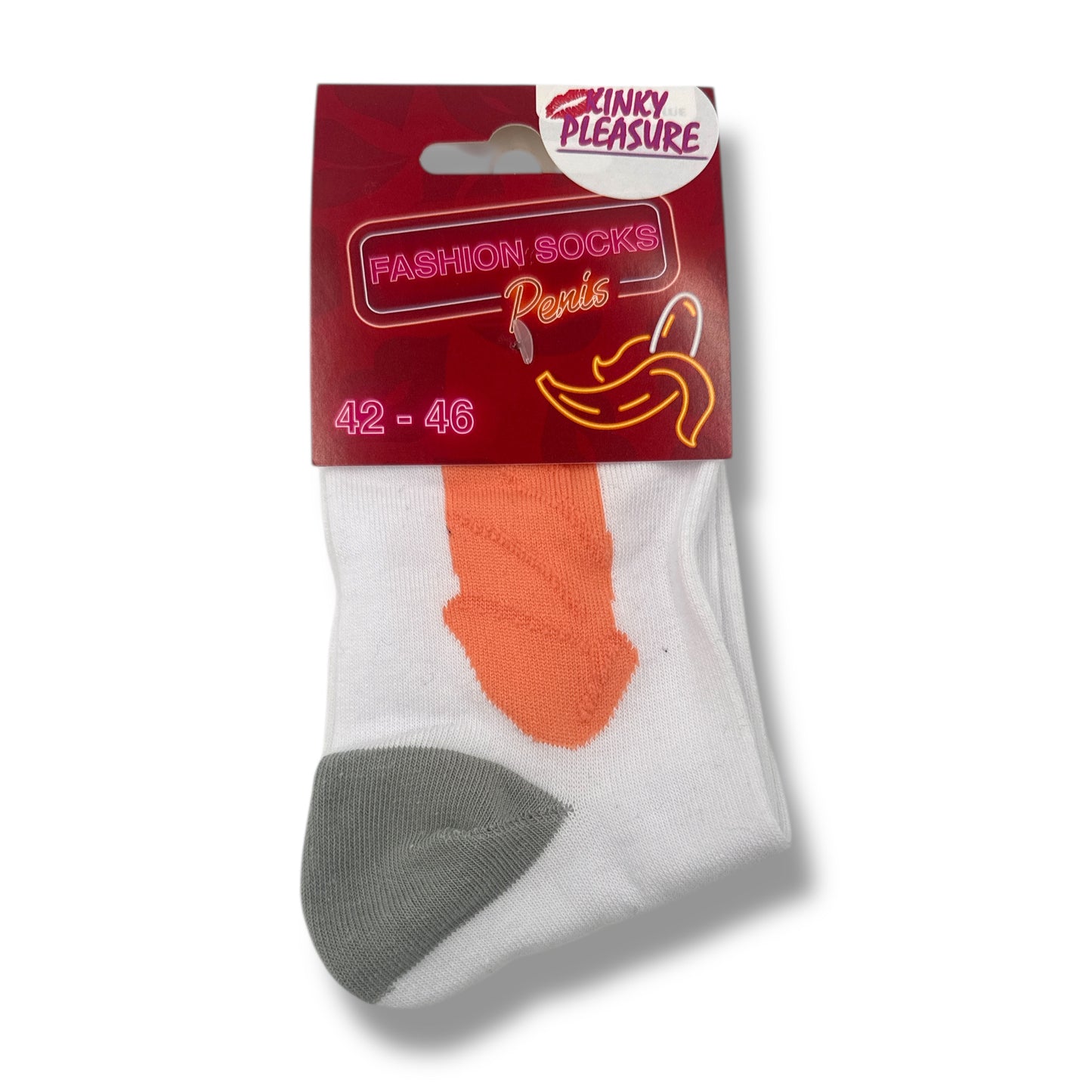 Kinky Pleasure - OB148 - Penis Socks – Black & White – Size 42–46