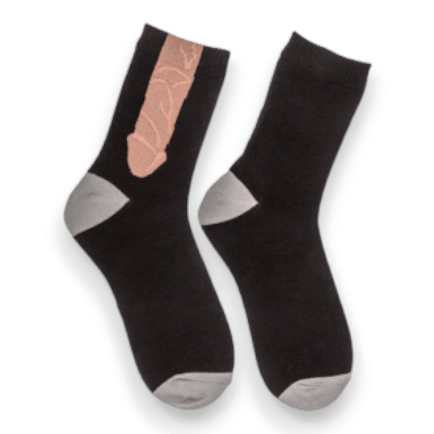 Kinky Pleasure - OB148 - Penis Socks – Black & White – Size 42–46