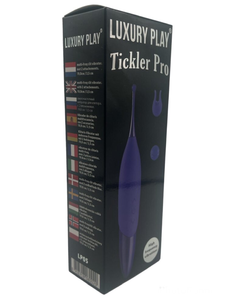 Luxury Play High Frequency Tickler Clitoris and G Spot Vibrator - Rechargeable - LP05 - Colour Box