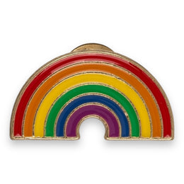 Kinky Pleasure - KPB043 - Badge / Pin - Rainbow - Model 01 - Silver