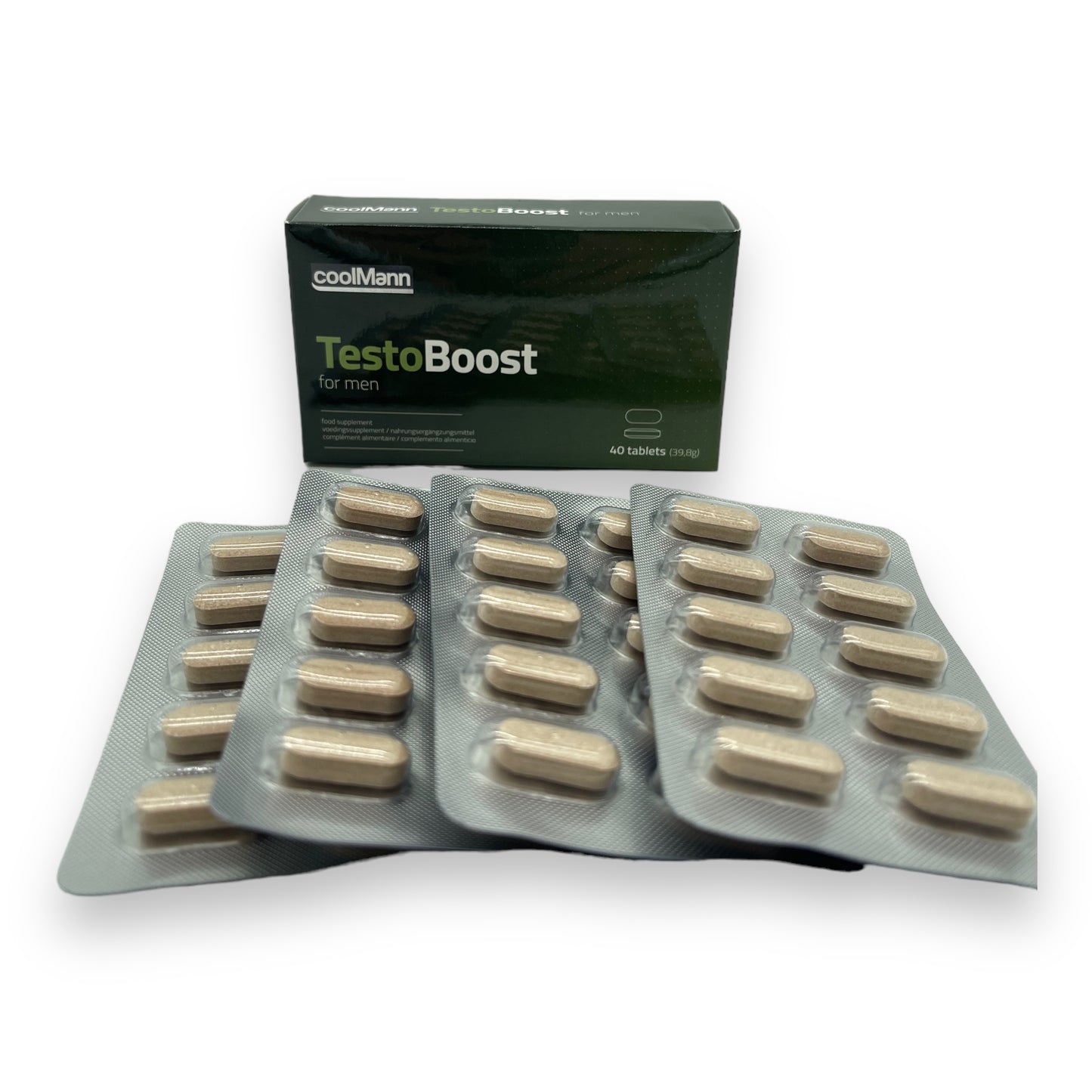 CoolMann - Testo Boost For Men - 40 Tabs - For Better Erection - 1 Piece
