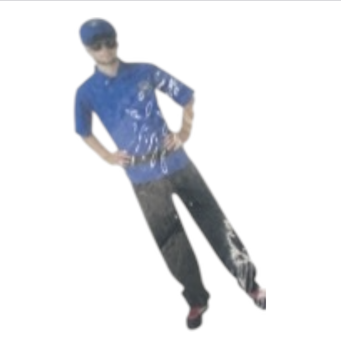 Kinky Policeman Roleplay Costume – Blue Shirt, Black Pants, Belt & Hat - Size L/ XL