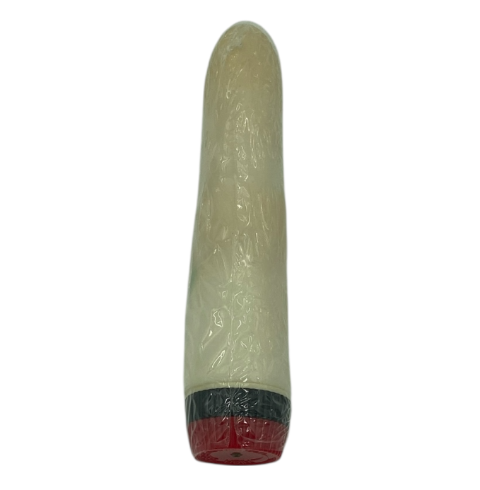 White Smooth Realistic Vibrator – 18 cm, Battery Operated, Window Box Packaging - Dark Spots on VibratorClub