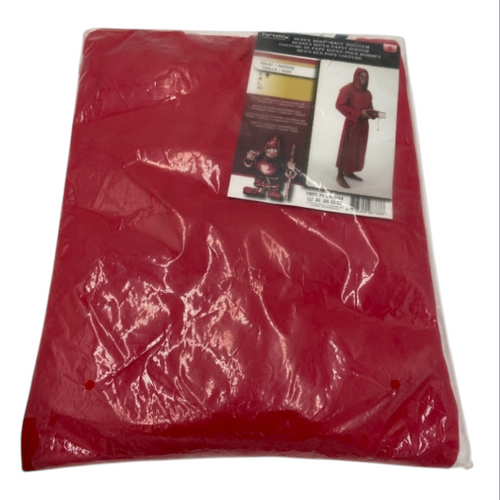 Naughty Red Pope Role Play Costume – One-Piece Robe with Hood & Waist Belt - Size S