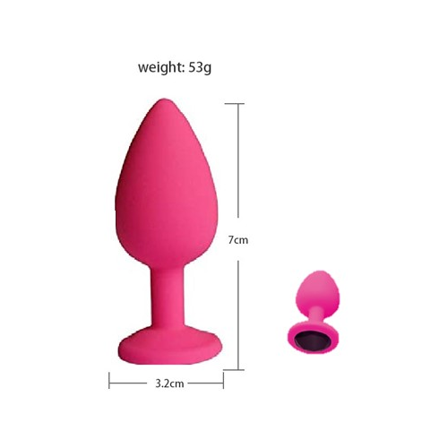 Power Escorts - BR134 - Silicone Butt Plug - Pink - 3 Pack - 6 Colours