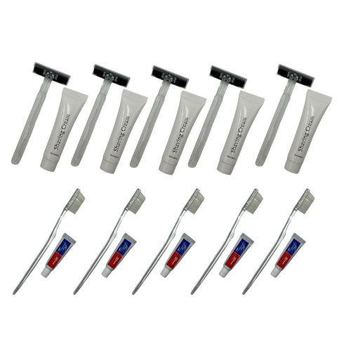Shaving Cream Set & Dental Kit - 10 Pieces
