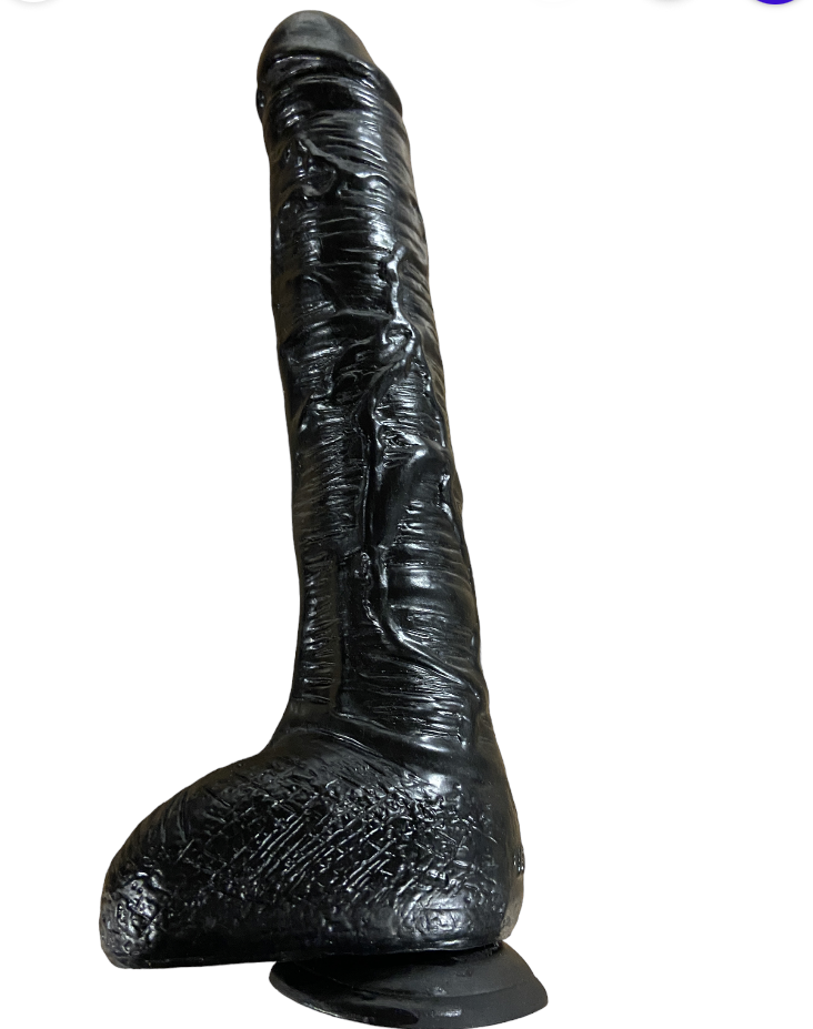 Super Realistic Black Mega Dildo - 25 CM