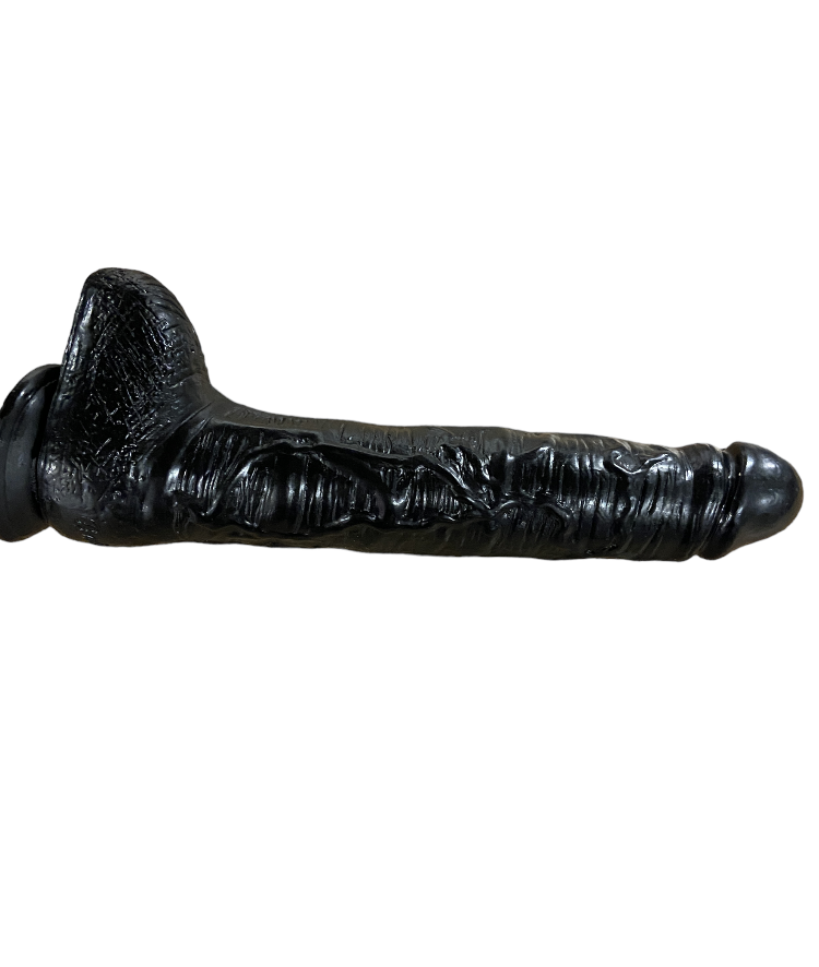 Super Realistic Black Mega Dildo - 25 CM