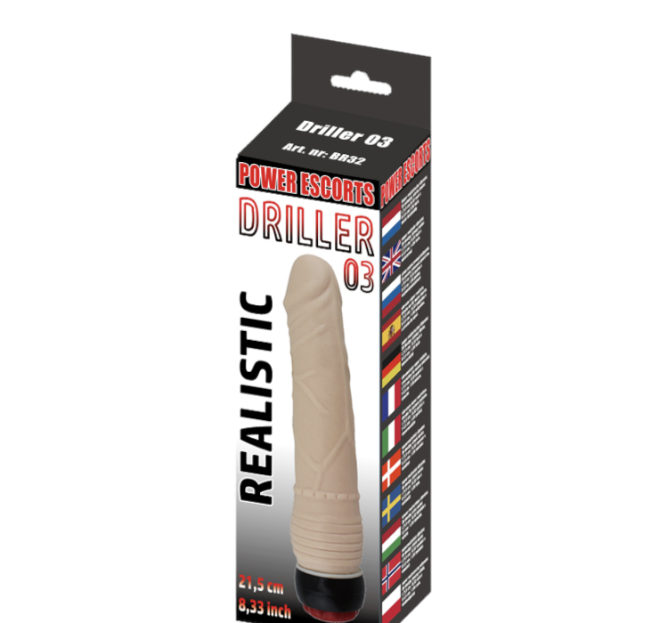 Power Escorts - BR32 - Driller 03 Realistic Vibrator 2 colours
