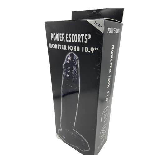 Power Escorts - BR229 Black - Monster John 10,9'' Mega Realistic Dildo 28 CM