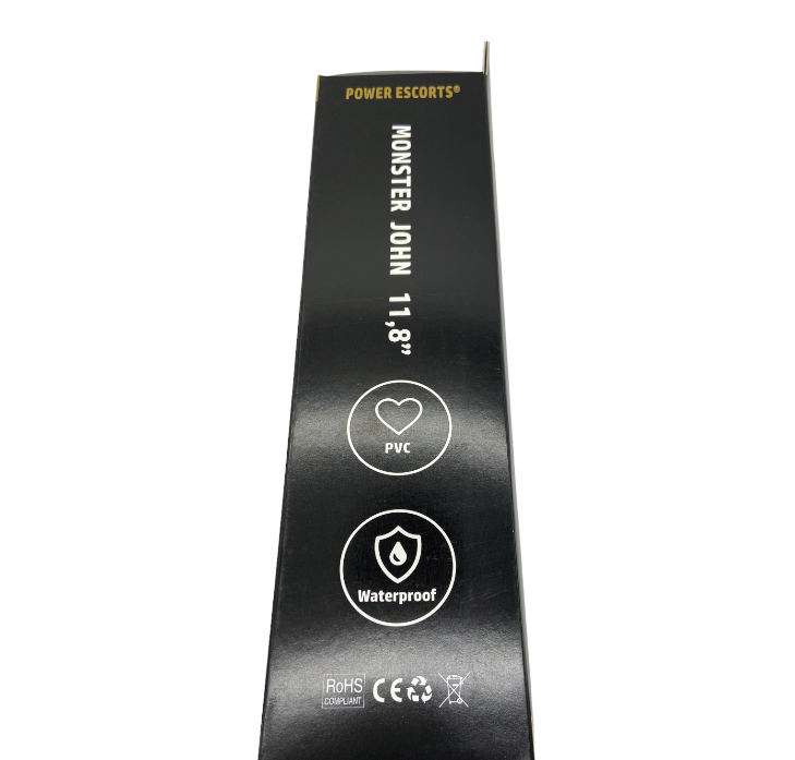 Power Escorts - BR227 - Black - Monster John XL Mega Realistic Dildo - 30 CM / 11,8 Inch