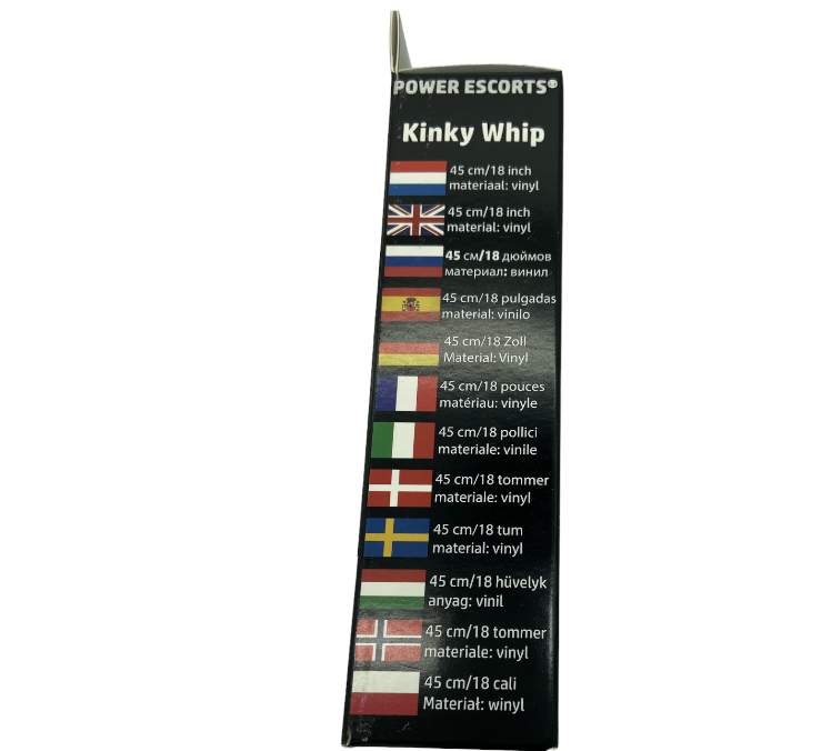 Power Escorts - BR92 - Kinky Whipp - 45 CM - Black - Fetish Power