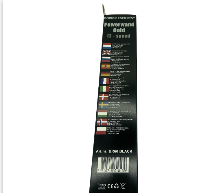 Power Escorts Power Wand Gold Wand Massager - BR60 - 2 Colours
