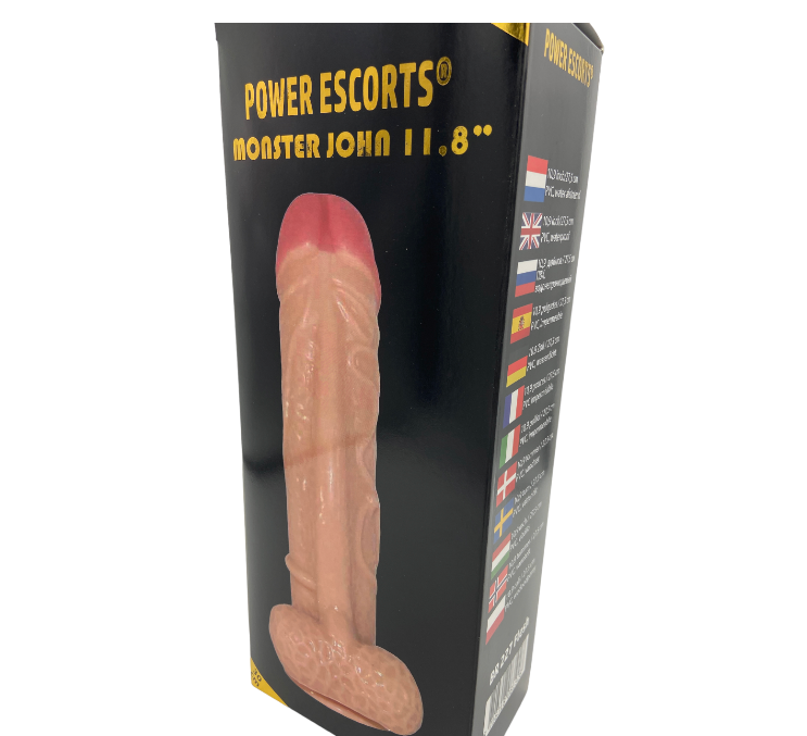 Power Escorts - BR227 Flesh - Monster John 11,8'' Mega Realistic Dildo 30 CM