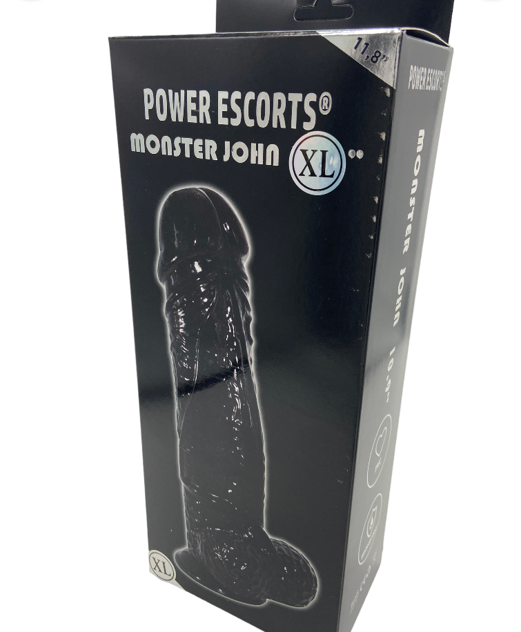 Power Escorts - BR229 Black - Monster John 10,9'' Mega Realistic Dildo 28 CM