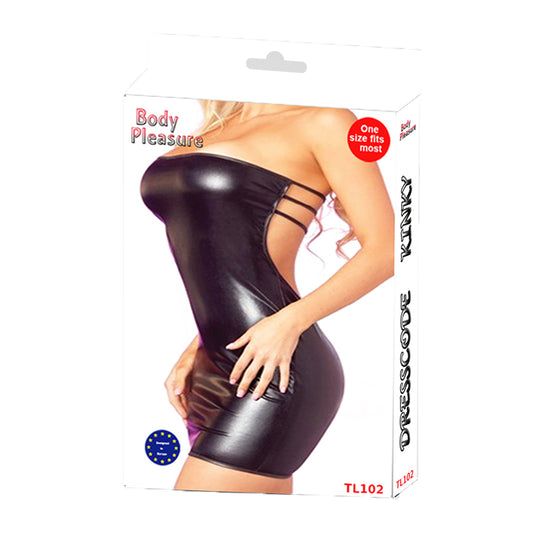 Body Pleasure - TL102 - Wet Look Tight Dress - One Size