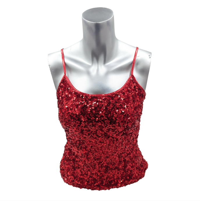 Kinky Glitter Glossy Red Top