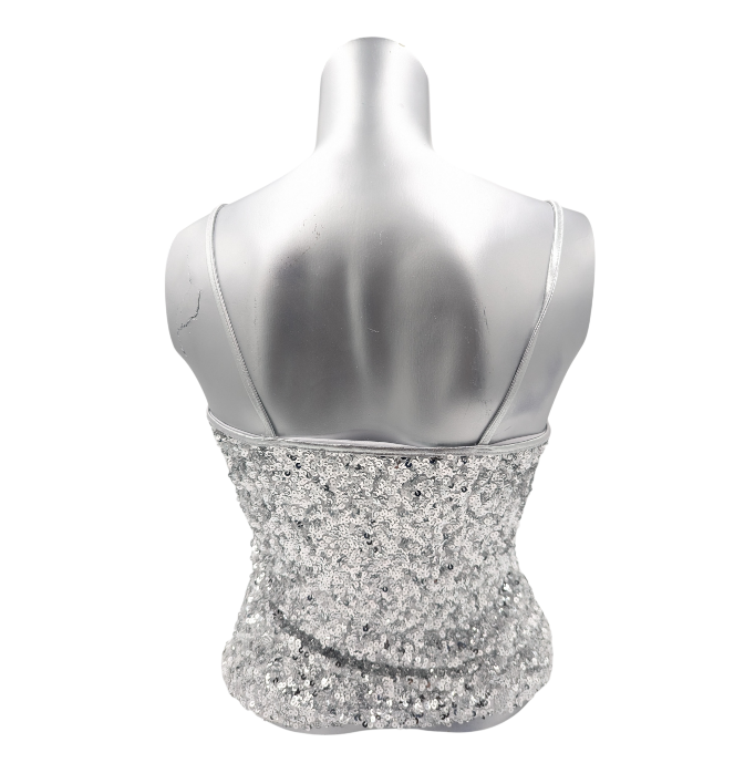 Kinky Glitter Glossy Silver Top