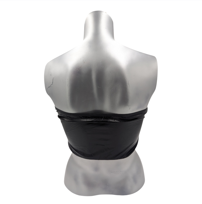 Kinky Glossy Black Strapless Slim Top