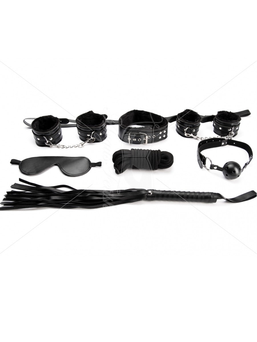 Argus Black Bondage Set - 7 pcs - AF 001038