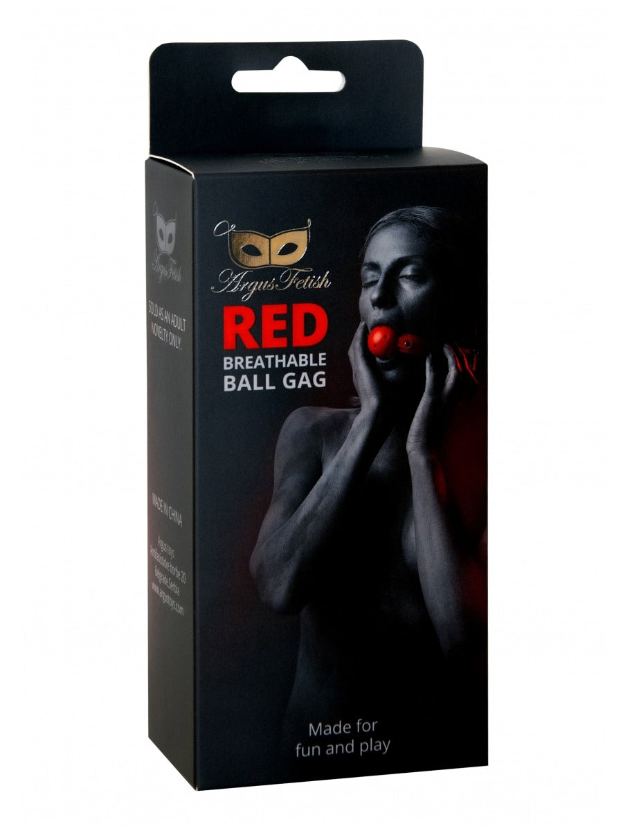 Argus Red Breathable Ball Gag - AF 001006